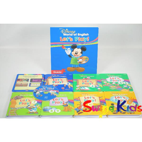 最新レッツプレイブルーレイ8枚+ガイド 2023年購入 全新品同様！ DWE ディズニー英語 ワール...