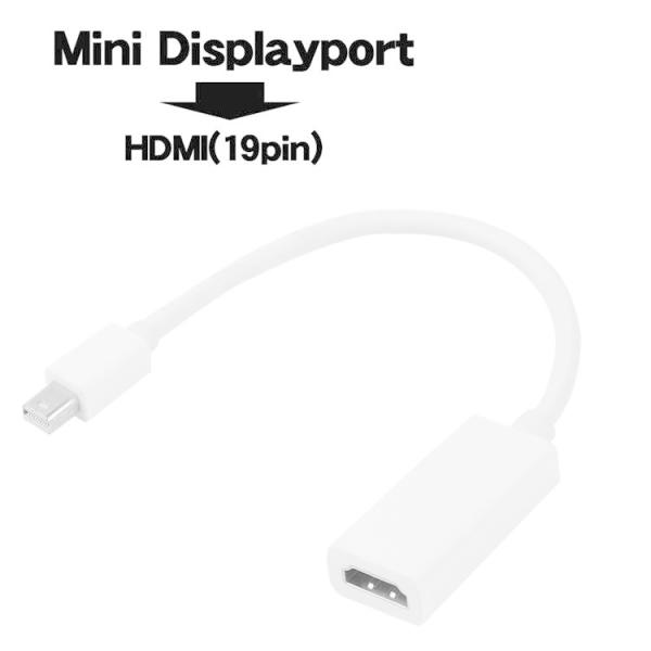 Mini Displayport/Thunderbolt to HDMI 変換アダプタ ケーブル F...