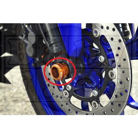 YZF-R25、YZF-R3、MT-25、MT-03 15〜24　アクスルカップ　フロント用　4色あ...