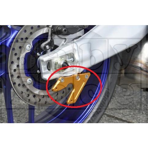 MT-09、XSR900、XSR900GP　スイングアーム スタンド フック　Vタイプ　ゴールド　左...