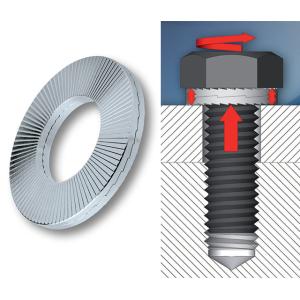 大里 HEICO HLS-8 ウェッジロックワッシャー 幅狭（M8×13.5×2.7）スチール