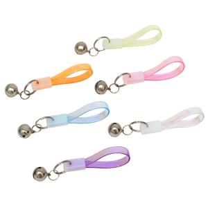 kawasumi カワスミ KW-88 鈴付きキーホルダー クリア 6色アソート re-502