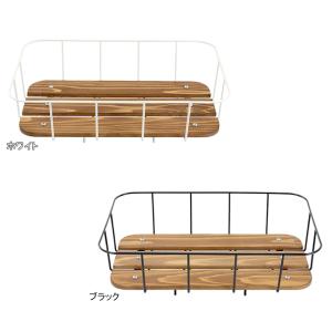 昭和インダストリーズ WRN ウッドワイヤーラック　浅型 ホワイト＆ブラック re-502