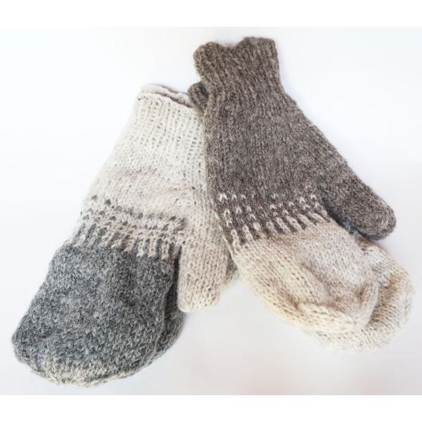 サナ・ハスタカラ　無染色ウールつららミトン（フェアトレード商品）