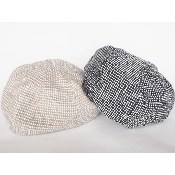 KALA　サナ・ハスタカラ　ウールコットンベレー（ブラック　ベージュ）手織りのウールコットンを使った...