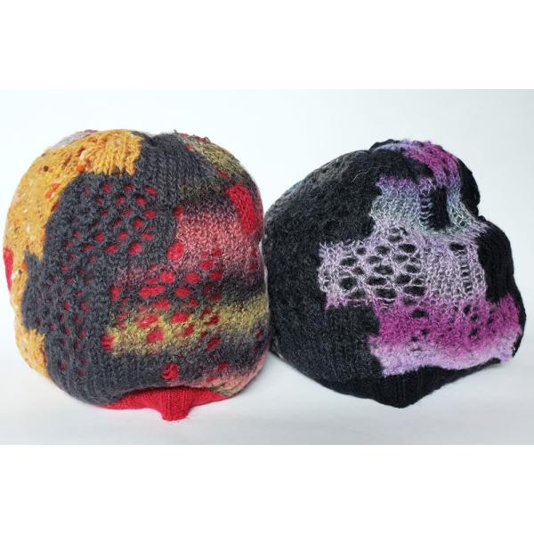 【SALE 再値下げ】Ｍ．＆ＫＹＯＫＯ　秋冬ブロック柄ニット帽 　 小ぶりのワッチタイプ！＜メーカー...