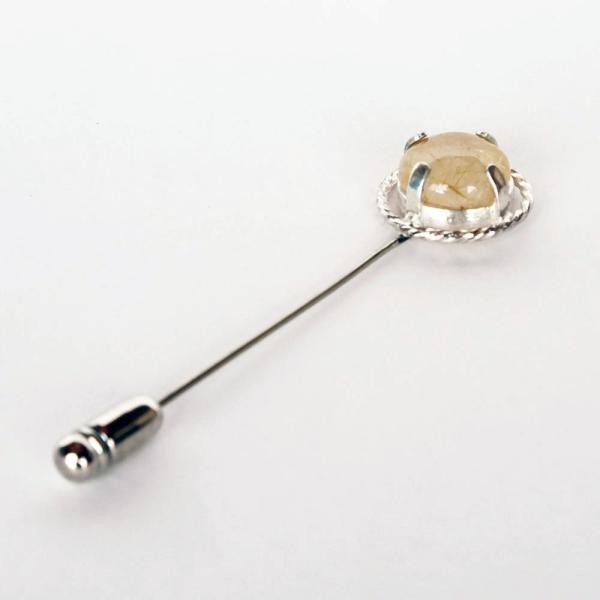 紅女　　シルバールチルクオーツハットピン