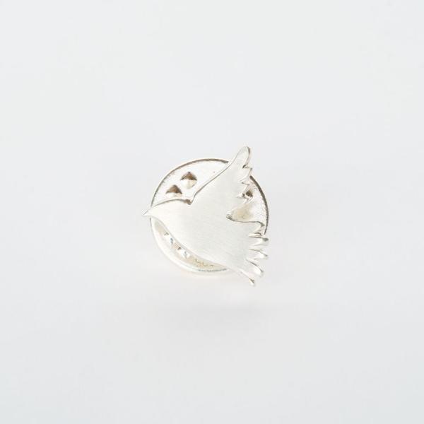 紅女　シルバー鳩ピンブローチ（Ｂ）