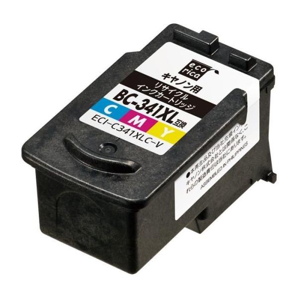 エコリカ キャノン　BC-341XL(カラー×2個) (ecorica)MG2130/3130/32...