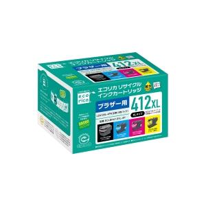 ブラザー(リサイクルインク)エコリカ LC412XL-4PK(4色セット)大容量 ecorica