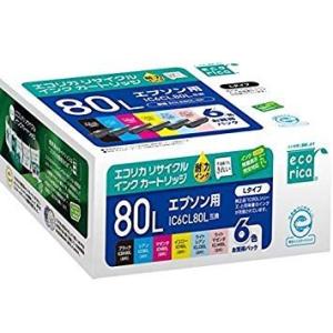 エプソン IC6CL80L（６色パック）（エコリカ製）ecorica (ICBK80l,ICC80L...