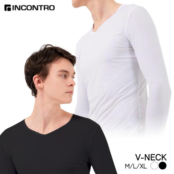 ゴルフ インナーシャツ アンダーシャツ アンダーウェア スポーツ 冷感 長袖 Vネック uvカット ...