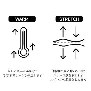 ゴルフ ハンドウォーマー 防寒 手袋 右手用 ...の詳細画像2