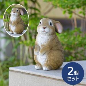 置き物　うさぎ うさぎの置物 ミニチュア 2個セット | kurumigarden's STORE