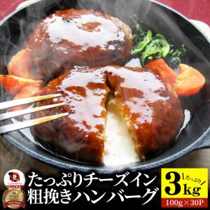 ハンバーグ 惣菜 チーズインハンバーグ メガ盛り 3kg
