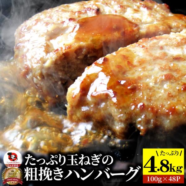 ハンバーグ 惣菜 粗挽き メガ盛り 4.8kg 100g×48枚 レンジＯＫ 冷凍弁当