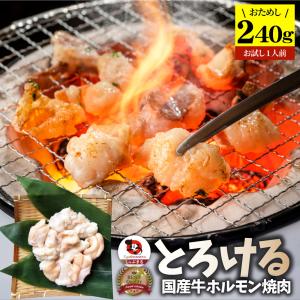 国産牛 ホルモン 240g ほるもん 小腸 焼肉用 お得 焼肉 やきにく アウトドア お家焼肉 レジャー 冷凍｜syabumaru