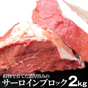 オージー サーロイン ブロック 2kg 凍眠 テクニカン ステーキ 赤身 ロース プレゼント リッチな 赤身 贅沢 牛肉