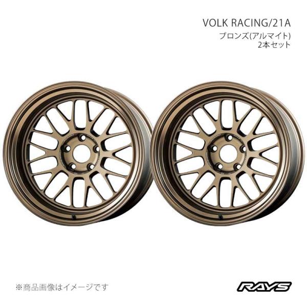 【18インチ 5H100 10J -25】アルミホイール2本セット ボルクレーシング 21A BR ...
