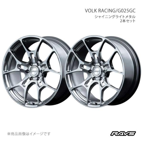 【22インチ 5H130 10J +25】アルミホイール2本セット ボルクレーシング G025GC ...