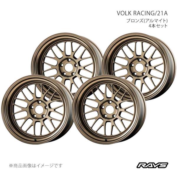 【18インチ 5H100 10J -25】アルミホイール4本セット ボルクレーシング 21A BR ...