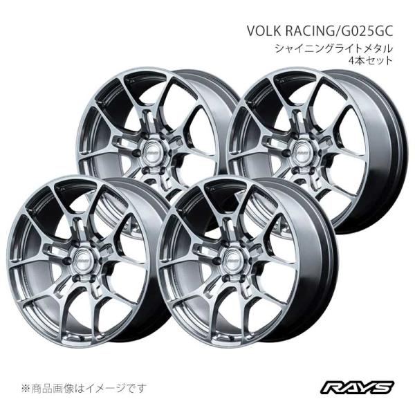 【22インチ 5H130 10J +25】アルミホイール4本セット ボルクレーシング G025GC ...