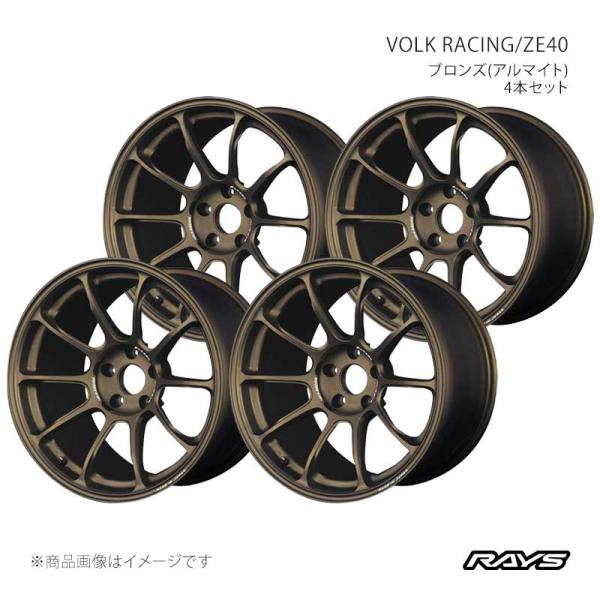 【15インチ 4H100 8J +35】アルミホイール4本セット ボルクレーシング ZE40 BR ...