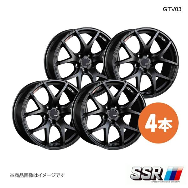 18×8.5J 5-114.3 INSET40 フラットブラック SSR GTV03 ホイール 4本...
