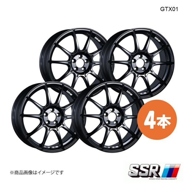 18×9.5J 5-114.3 INSET22 フラットブラック SSR GTX01 ホイール 4本...