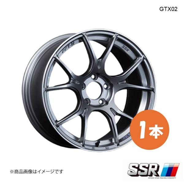 18×9.5J 5-114.3 INSET22 ダークシルバー SSR GTX02 ホイール 1本 ...