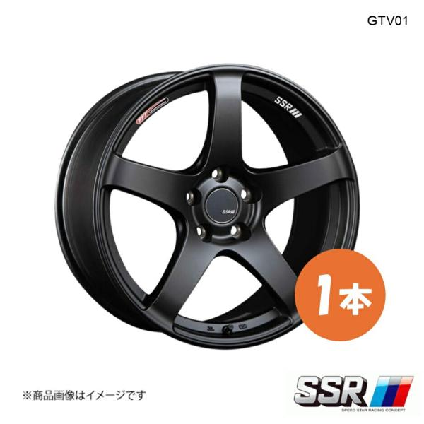 18×8.5J 5-114.3 INSET40 フラットブラック SSR GTV01 ホイール 1本...