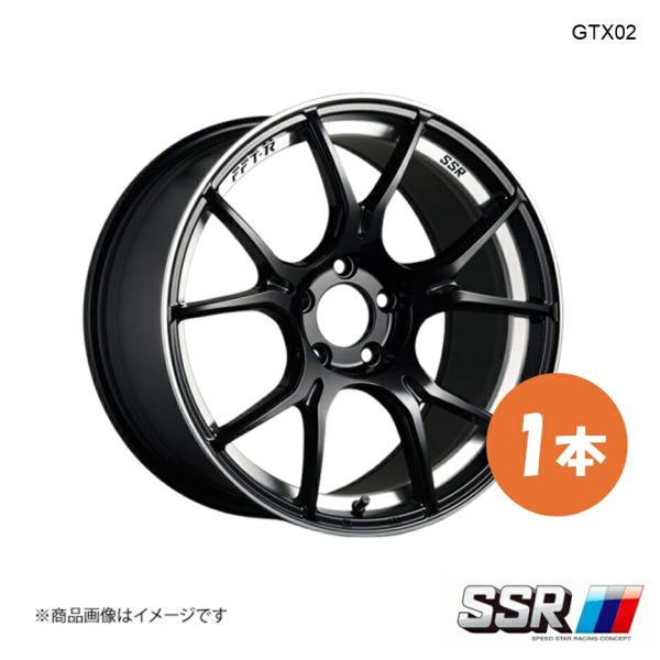 18×9.5J 5-114.3 INSET22 グロスブラック SSR GTX02 ホイール 1本 ...