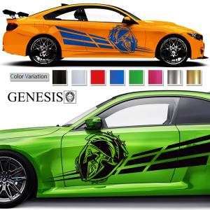車 ステッカー かっこいい カスタム ライン 騎士 盾 カーステッカー 車用 バイナルグラフィック ワイルドスピード系 スポーツ 左右 14色から選べる 230 Msp230 バイナルグラフィックのgenesis 通販 Yahoo ショッピング