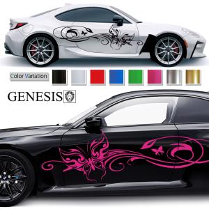 ライン サイド デカール 車 ステッカー バイナルグラフィック JDM USDM