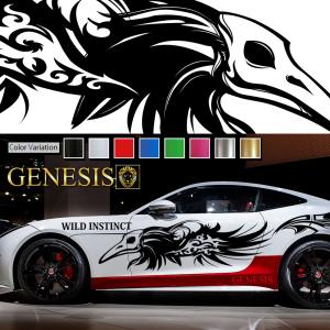 ウルフ 狼 サイド デカール 車 ステッカー バイナルグラフィック JDM