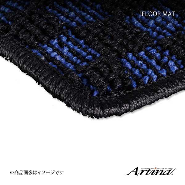 Artina アルティナ フロアマット カジュアルチェック ブルー/ブラック ノート E13 R02...