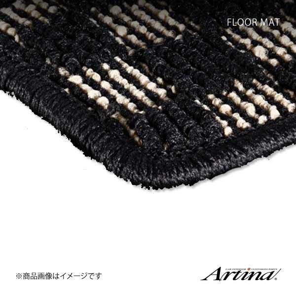 Artina アルティナ フロアマット カジュアルチェック ゴールド/ブラック プリウス NHW20...