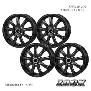 ZACK JP-209 アクア MXPK15/16 2021/7〜 アルミホイール4本セット 【15×5.5J 4-100 +43 グロスブラック】｜syarakuin-shop