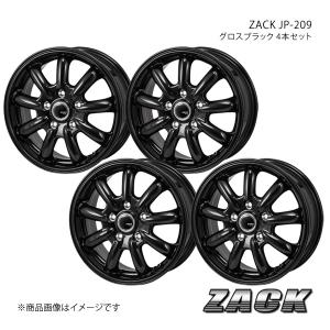 ZACK JP-209 ステップワゴン RK系 2009/9〜2015/4 推奨タイヤ:205/65-15 ホイール4本セット 【15×6.0J 5-114.3 +53 グロスブラック】｜syarakuin-shop