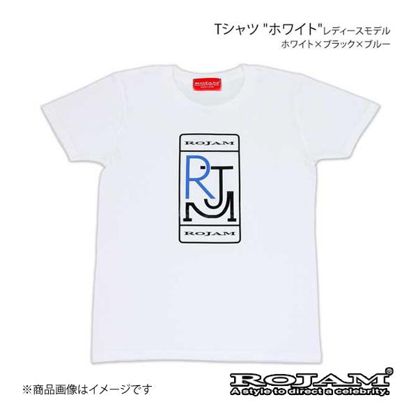 ROJAM ロジャム Tシャツ ホワイト レディースモデル ホワイト×ブラック×ブルー サイズ：WM...