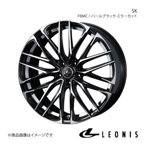 LEONIS/SK フーガ Y51 FR アルミホイール1本【18×8.0J 5-114.3 INSET42 PBMC(パールブラック ミラーカット)】0038335