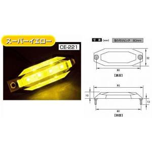 トラック 用品 パーツ│ＬＥＤ車高灯 Ｓｌｉｍ流星８ＬＥＤ車高灯 スーパーイエロー(ＣＥ−２２１)│シャルマン 直送品｜syarunet