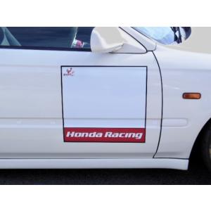 2枚セット　目立つこと間違いなし！HONDA　Racing　ホンダレーシング　ゼッケンベース　サーキ...