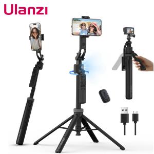 ULANZI TT23 三脚 スマホ 自撮り棒 オートトラッキング三脚 AI自動追跡 160cm 7段階調節 360°回転動き追従機能 アクションカメラ iPhone/Android対応