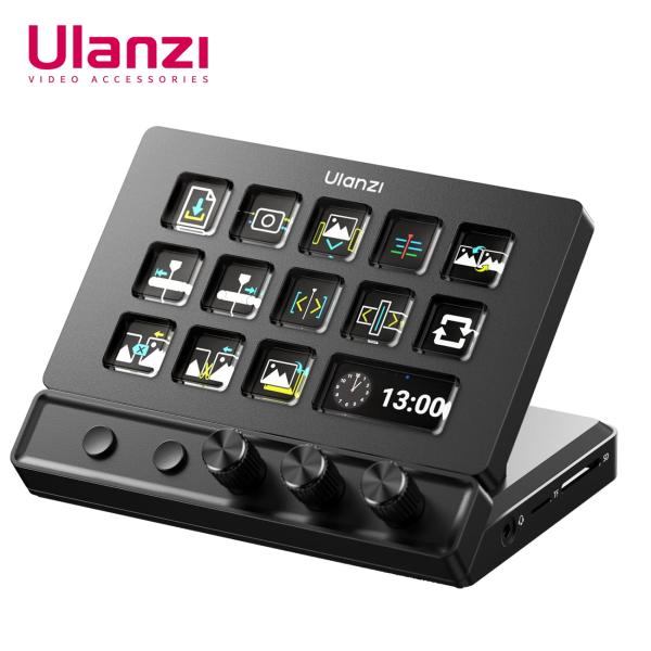 Ulanzi D200X ストリームコントローラー【3つノブ+ 8-in-1ドック搭載】14個LCD...