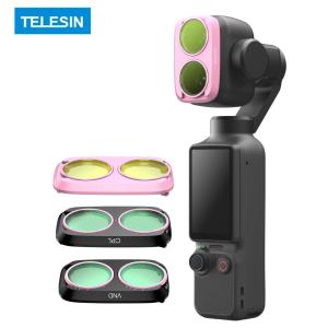 TELESIN DJI Osmo Pocket 4P 専用 レンズフィルター 3点セット CPLフィルター＋可変ND2-32＋クールローズ 偏光フィルター 減光調整 色補正