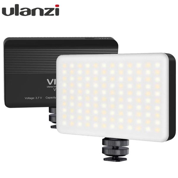 Ulanzi VL120 LED ビデオライト RGB効果の色紙付き 3100mAh USB充電式 ...