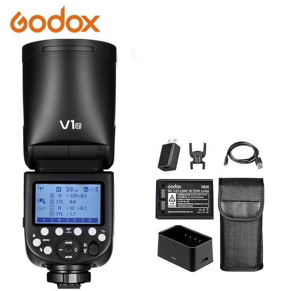 日本正規代理店品 Godox V1-N TTL フラッシュストロボ 76Ws 2.4GワイヤレスXシ...