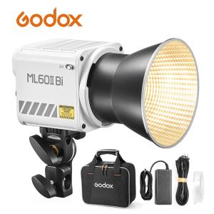 正規代理店品 GODOX ML60IIBi 70W 撮影ライト 超軽量 COB撮影用ライト 2800-6500K CRI96+/TLCI97+ 高輝度 定光ライト 11種類照明効果 APP制御｜syh