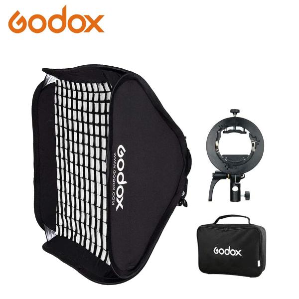Godox S2ブラケット＋80X80ソフトボックス＋収納バッグ ボーエンズマウント　SGGV808...
